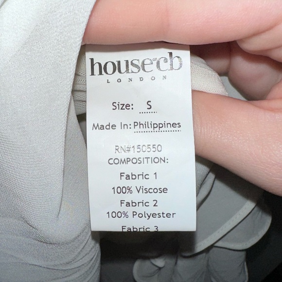 House of CB Pearla ivory ruched maxi dress women’s size small - Picture 9 of 12